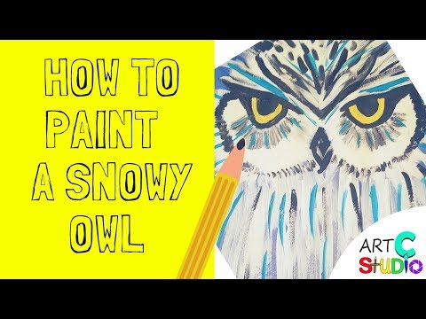How to paint a snowy owl.