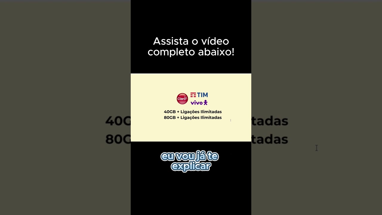 Planos de 40 e 80 gigas com ligações ilimitadas! #internetilimitada #planodeinternetmovelilimitada
