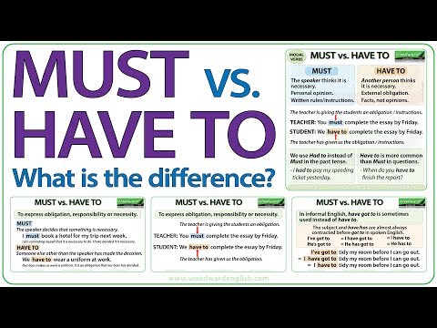 MUST vs. HAVE TO - What is the difference? | Learn English Modal Verbs | Past of MUST