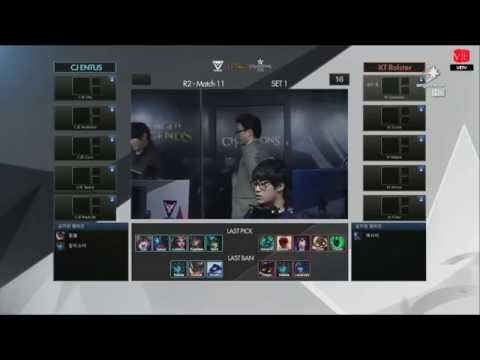 CJ Entus vs KT Rolster Game 1 - LCK Spring 2015 full HD