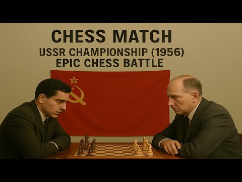 Mikhail Tal vs Viacheslav Ragozin. Ch URS Leningrad (Russia) 1956.