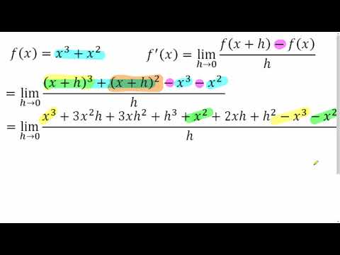 C14 Ich berechne die Ableitung einfacher Funktionen mit der h Methode