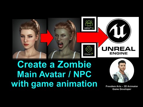 Create any Zombie Main Avatar / NPC for Unreal Engine - Character Creator + UE5 + iClone Tutorial