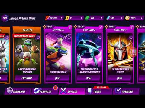 Las tortugas ninja leyendas pasando solo uno