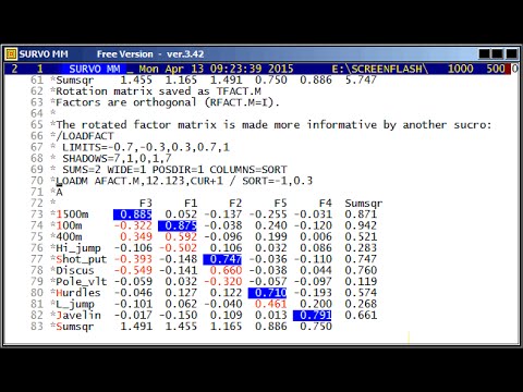 Survo demo: Combining Survo operations by sucros