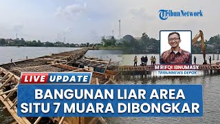 Buntut Makan Badan Air, Proyek Bangunan Liar di Area Situ 7 Muara Depok Langsung Dibongkar Aparat