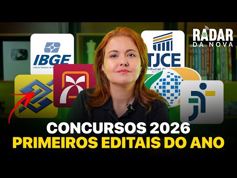 PRIMEIROS CONCURSOS DE 2026: OPORTUNIDADES EM TODO O PAÍS 🔥