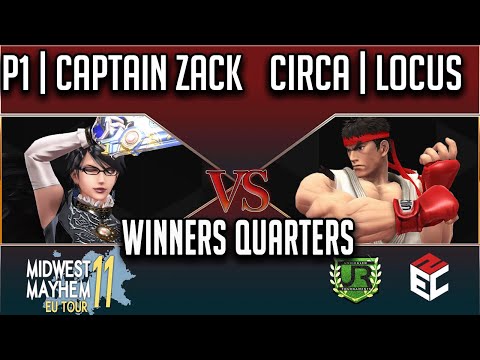Midwest Mayhem 11 WINNERS QUARTERS - P1 | Captain Zack (Bayonetta) vs Circa | Locus (Ryu, Bayonetta)