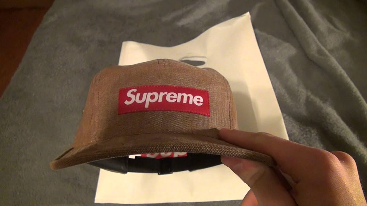 Supreme Brown Stone Washed Canvas Camp Hat