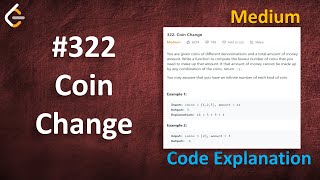 YouTube video 'Coin Change | Live Coding with Explanation | Leetcode - 322'