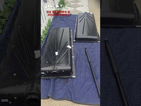 Black/Gray tank replacement in a 5th wheel #diy #automobile #rv #money #work #share #trendingvideo