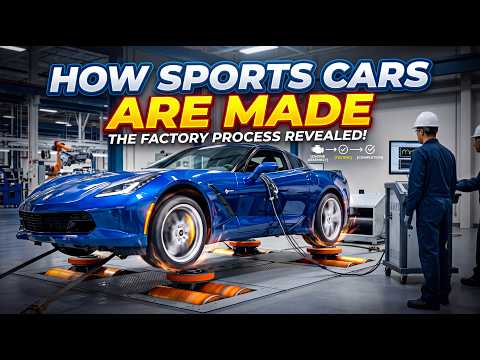 Thumbnail for Inside an American Sports Car Factory: How High-Performance Cars Are Made by Performance car, Sports car, Car, Vehicle, Van, Robot