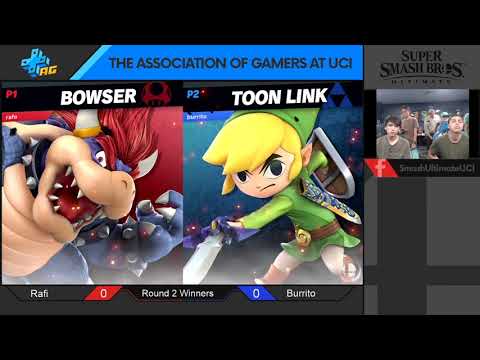 Smash Ultimate @ UCI #22 - CG | Rafi (Bowser) vs Burrito (Toon Link) [W. Round 2]