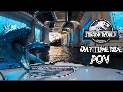 Jurassic World: The Ride | Front Seat POV | Updated Version | Universal Studios Hollywood