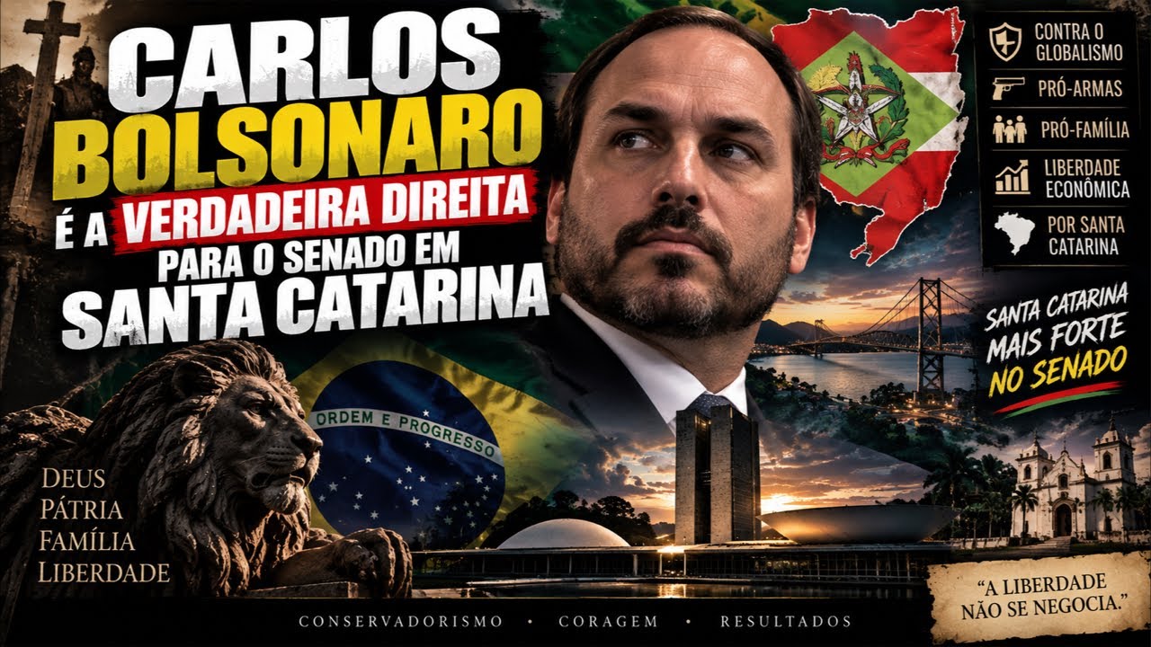 Carlos Bolsonaro 222 para senador em Santa Catarina