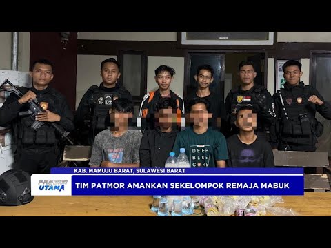 TIM PATMOR POLRESTA MAMUJU AMANKAN SEKELOMPOK REMAJA MABUK