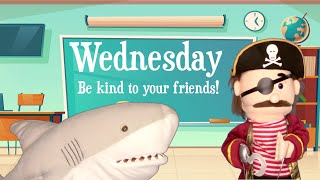 Wednesday Good Morning Song for children - preschool, kindergarten, elementary school song gameplay video by Pegr, 1:41 duration