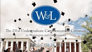 Washington and Lee University Undergraduate Commencement 2018