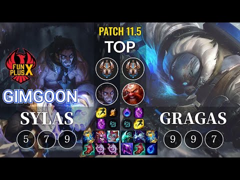 FPX GimGoon Sylas vs Gragas Top - KR Patch 11.5