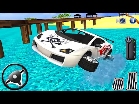 Best Water Super Car Driving Gadi Games – floating beach drive simulator Games – Android Gameplay