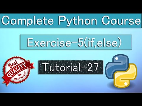 Exercise 5 If Else Statement Complete Python Course Hindi Tutorial 26 Python_course