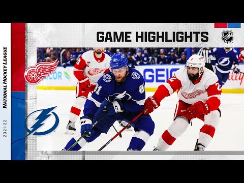 Red Wings @ Lightning 3/4 | NHL Highlights 2022