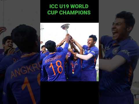 ICC U19 WORLD CUP 2022 🏆🏆🏆CHAMPIONS #iccu19worldcup #india #shorts #cricketlover