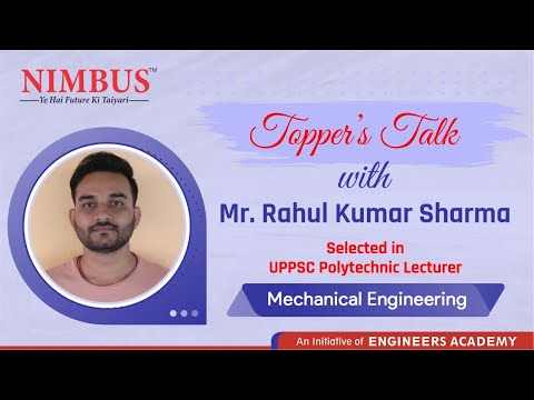 Toppers Talk |Congratulations Mr. Rahul Kumar Sharma Selected In UPPSC Polytechnic Lecturer |ME #EA