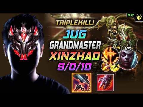 GrandMaster Xin Zhao Jungle vs Ekko - 천상계 정글 신짜오 템트리 룬 선혈 정복자 シン・ジャオ Ксин Жао 德邦总管 - LOL KR 11.17