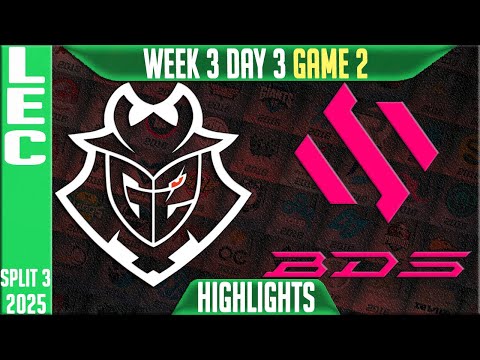 G2 vs BDS Game 2 Highlights | LEC W3D3 Split 3 | G2 Esports vs Team BDS
