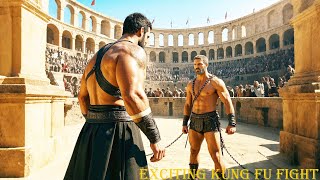 Exciting Kung Fu Fight! The British strongman challenges a prisoner, but his kung fu is unbeatable.