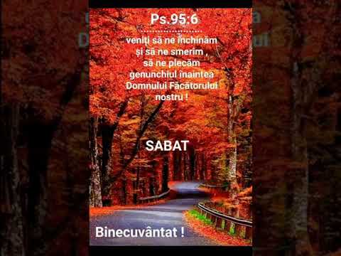 SABAT BINECUVANTAT CU DOMNUL SABATULUI!