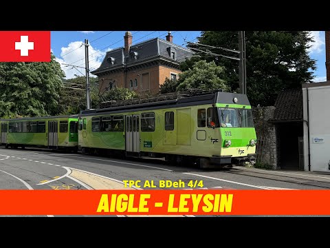 Cab Ride Aigle → Leysin (Transports Publics du Chablais, Switzerland, May 2025) driver's view 4K