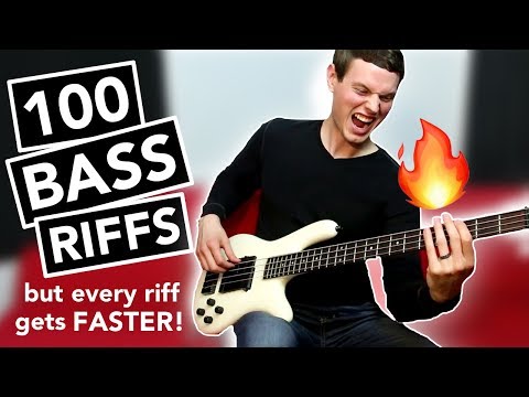 100 Bass Riffs, but every riff gets FASTER!