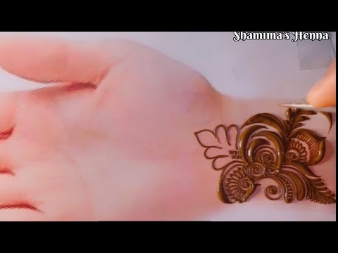 VERY BEAUTIFUL LATEST FLORAL ARABIC HENNA MEHNDI DESIGN FOR FRONT HAND || Shamima's Henna || Simple
