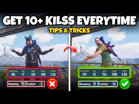 HOW TO GET 10+ KILLS EVERYTIME IN BGMI🔥PUBG MOBILE TIPS& TRICKS TO BE A PRO PLAYER🔥MEW2