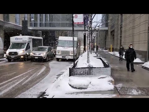 #Walking in the #Snow in #downtown #Chicago (Feb 8, 2021)