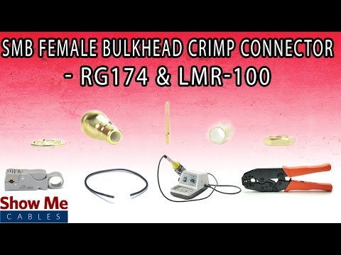 SMB Female Bulkhead Crimp Connector For RG174 & LMR-100 - Perfect For DIY Installs!