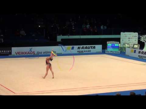 Katsiaryna Halkina  BLR ribbon Espoo World Cup 2016