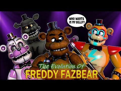 The Evolution Of Freddy Fazbear Animated In 3D
