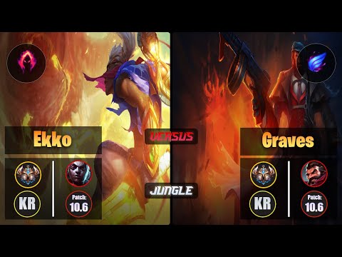 Challenger EKKO [Dark Harvest] (Jungle) VS  GRAVES - Challenger KR Patch 10.6