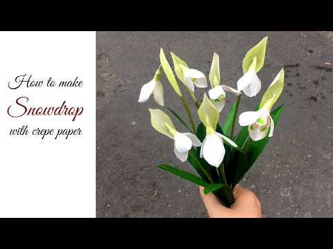 How to make Snowdrop with crepe paper| Giáng Sinh Handmade