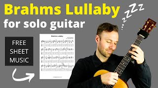 Download lagu 😴 Brahms Lullaby Guitar Tab PDF - Beautiful & Simple Classical Guitar Arrangement mp3