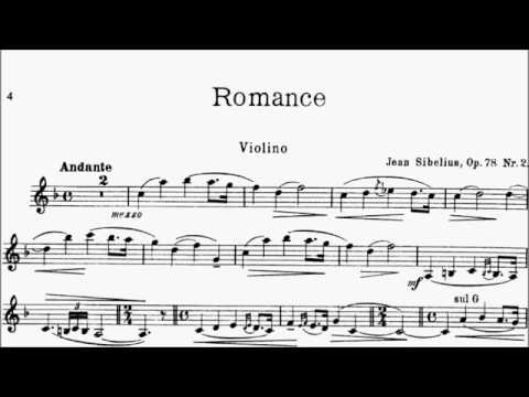 ABRSM Violin 2020-2023 Grade 7 B9 Sibelius Romance 4 Pieces Op.78 No.2 Sheet Music