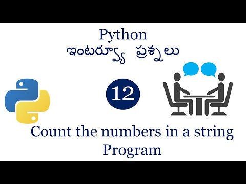 Count Number Of Digits In A Given String Python Interview Questions Python For Beginners Python