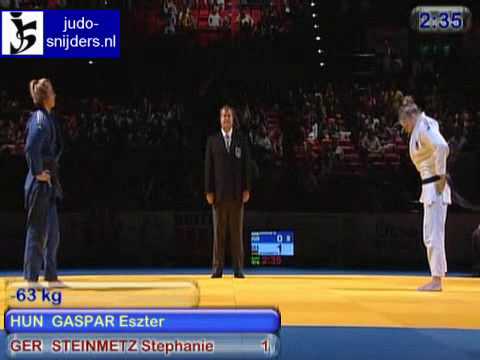 Judo 2009 Birmingham: Gaspar (HUN) - Steinmetz (GER) [-63kg].