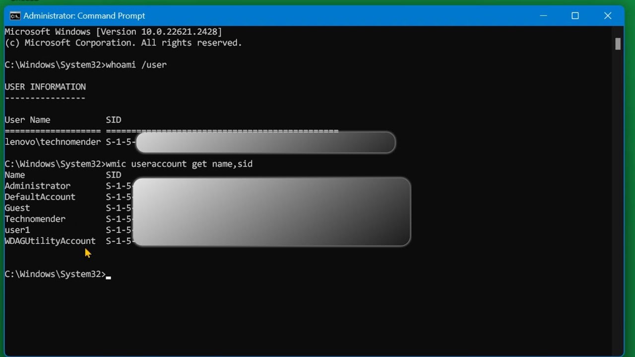 How to Get Computer SID using Command Prompt