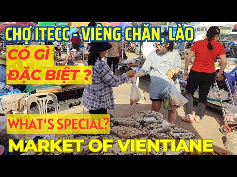 Vientiane, Laos - ĐI CHỢ Lào, NHIỀU MÓN NGON.