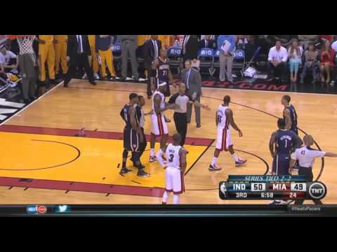 David  West  and Udonis Haslem Fight in Geme 5 ECF