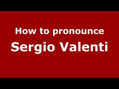 How to pronounce Sergio Valenti (Spanish/Argentina) - PronounceNames.com